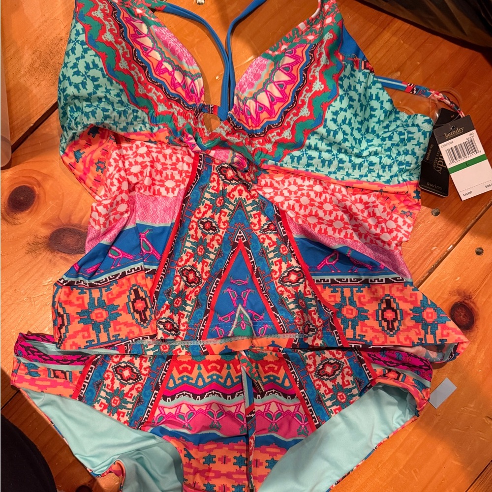 Laundry By Shelli Segal Multicolor Tankini Swimsuit